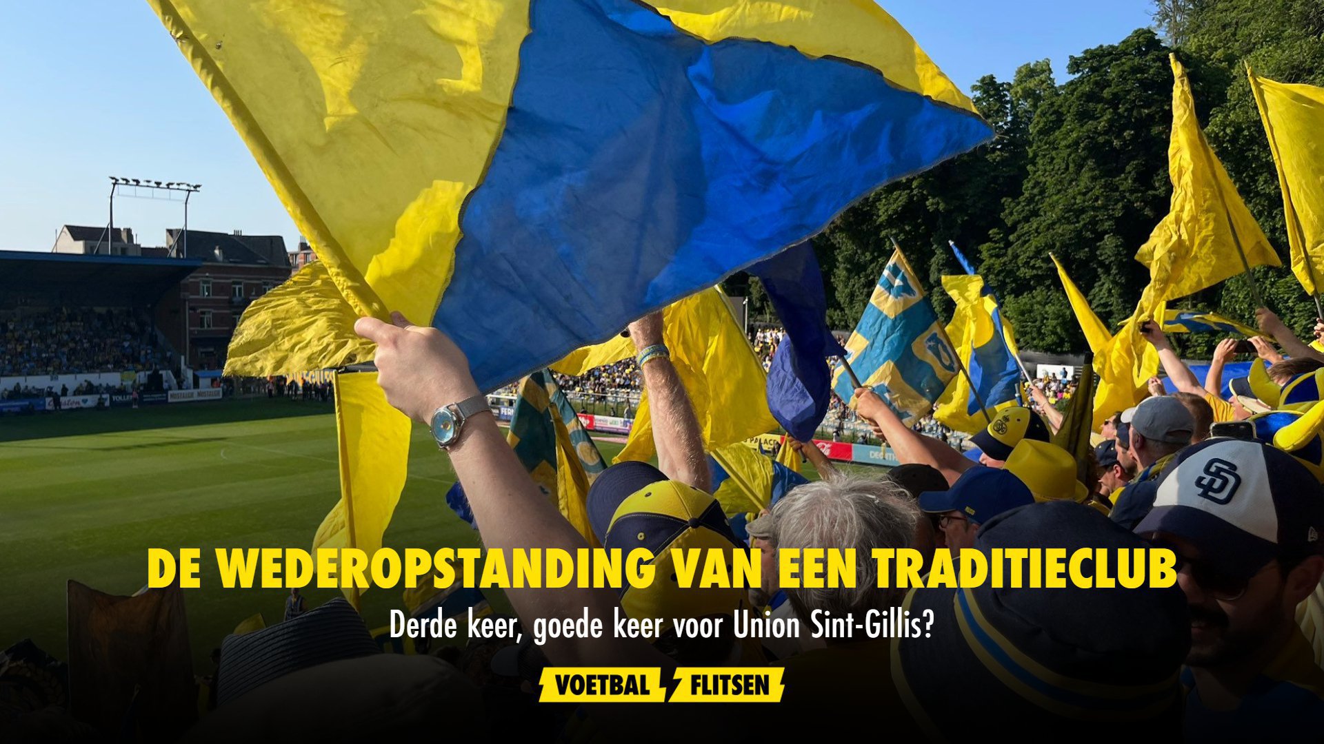 Supporters van Union SG hopen op de titel in 2024